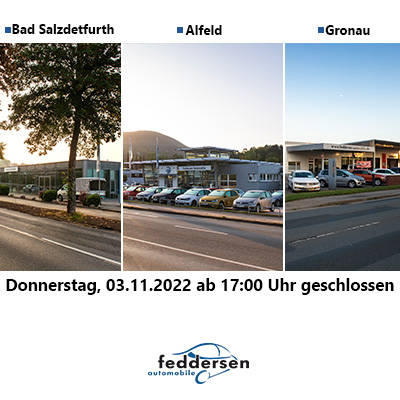 Donnerstag, den 03.11.2022 ab 17:00 Uhr geschlossen.