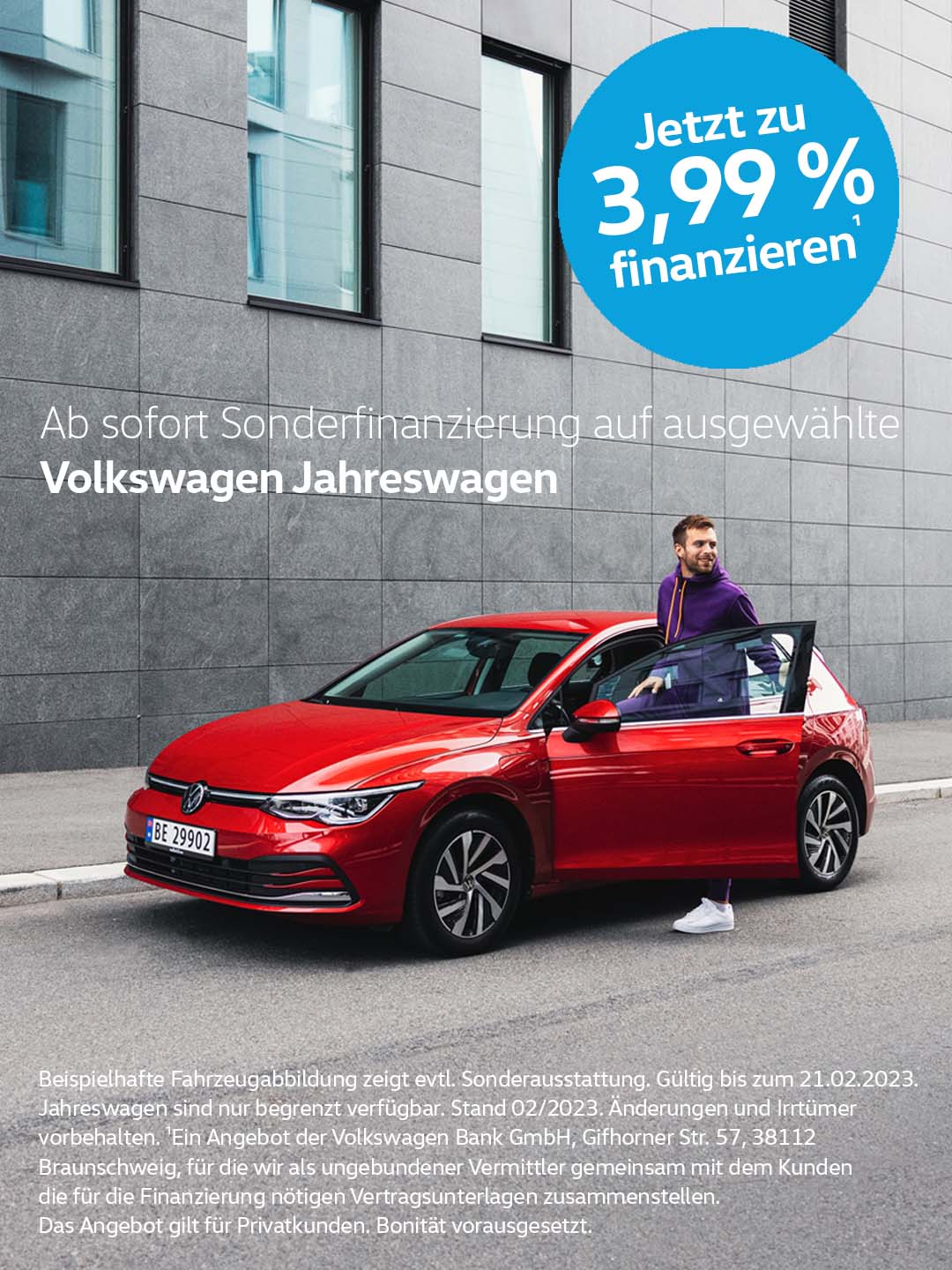 Volkswagen Jahreswagen Sonderfinanzierung 3,99 %