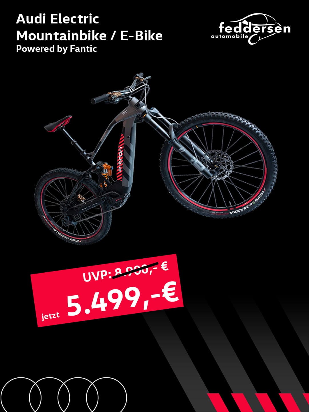 Audi Electric Mountainbike E Bike Powered by Fantic Feddersen Automobile