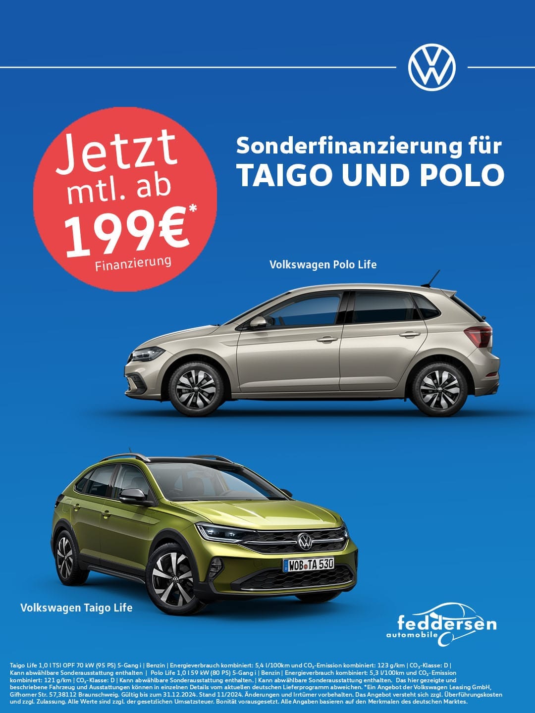 Sonderfinanzierung Volkswagen Polo und Taigo