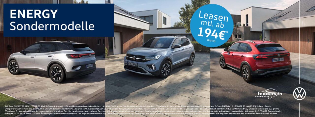 Die neuen ENERGY Sondermodelle ENERGY