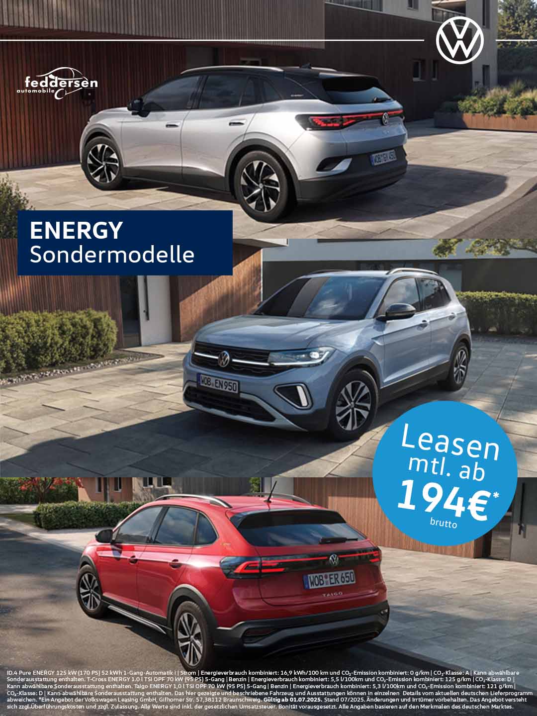 Die neuen ENERGY Sondermodelle