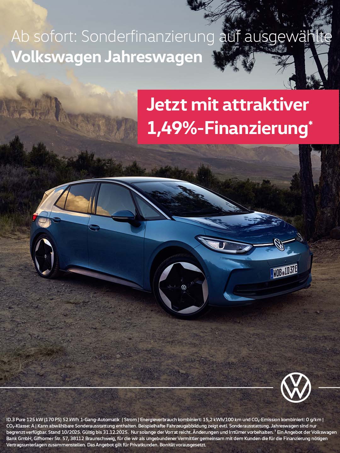 Sonderfinanzierung auf ausgewählte Jahreswagen