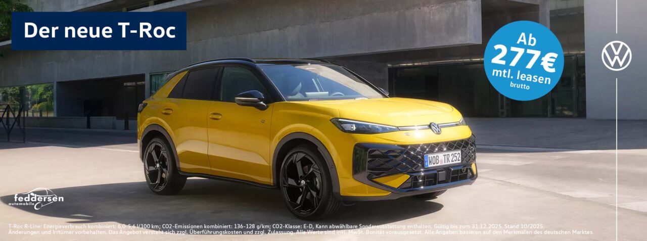 Der neue T-Roc. Ab sofort bestellbar. Neuer T-Roc
