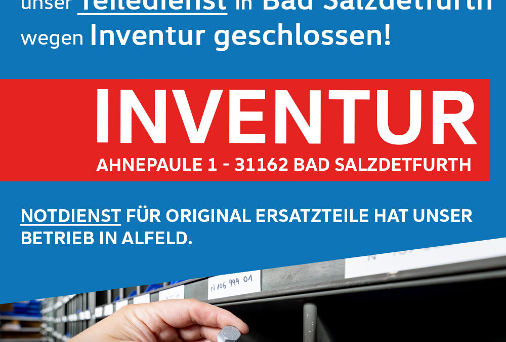 Inventur Bad Salzdetfurth
