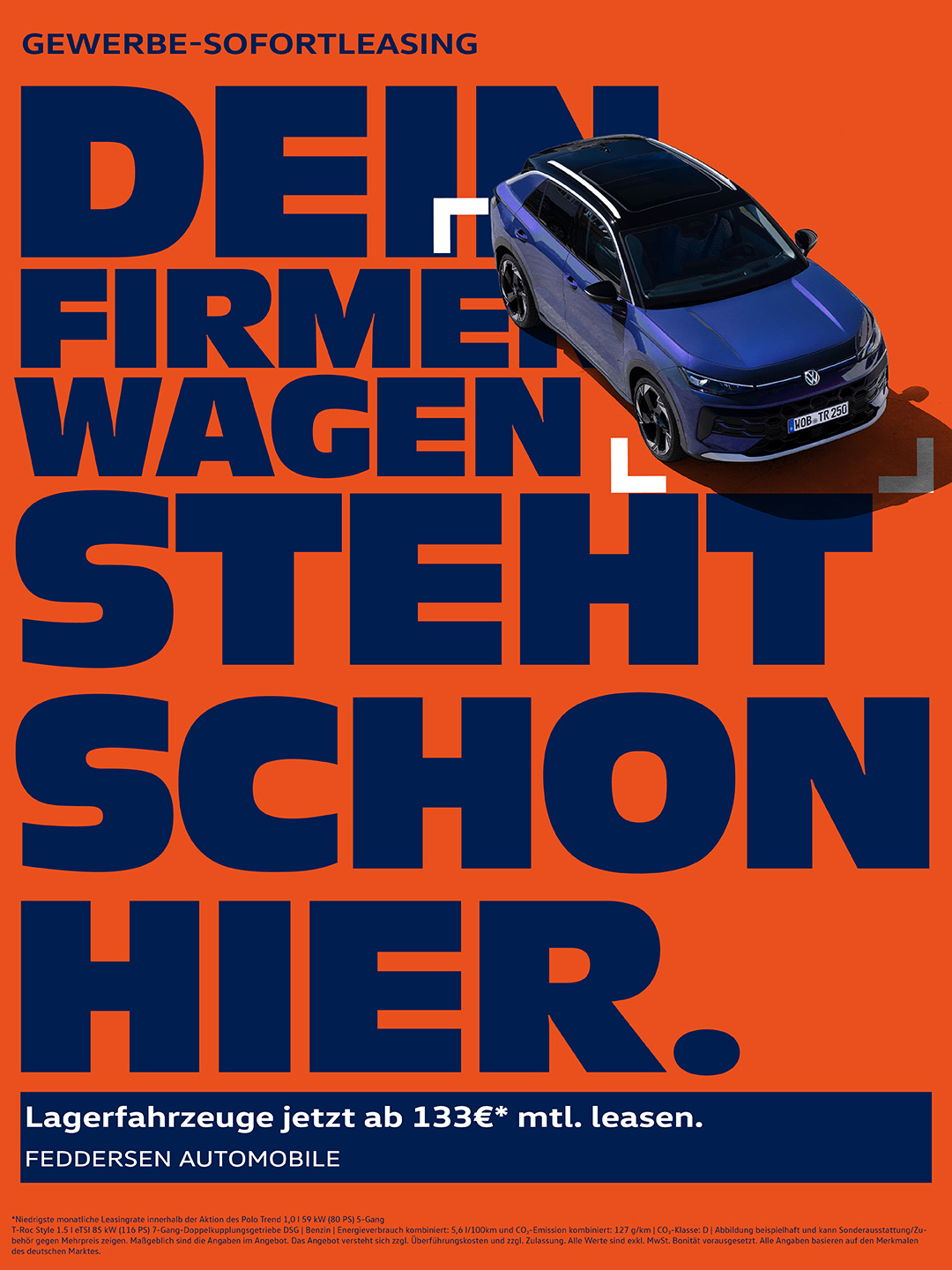 Gewerbe-Sofortleasing: Dein Firmenwagen steht schon hier.