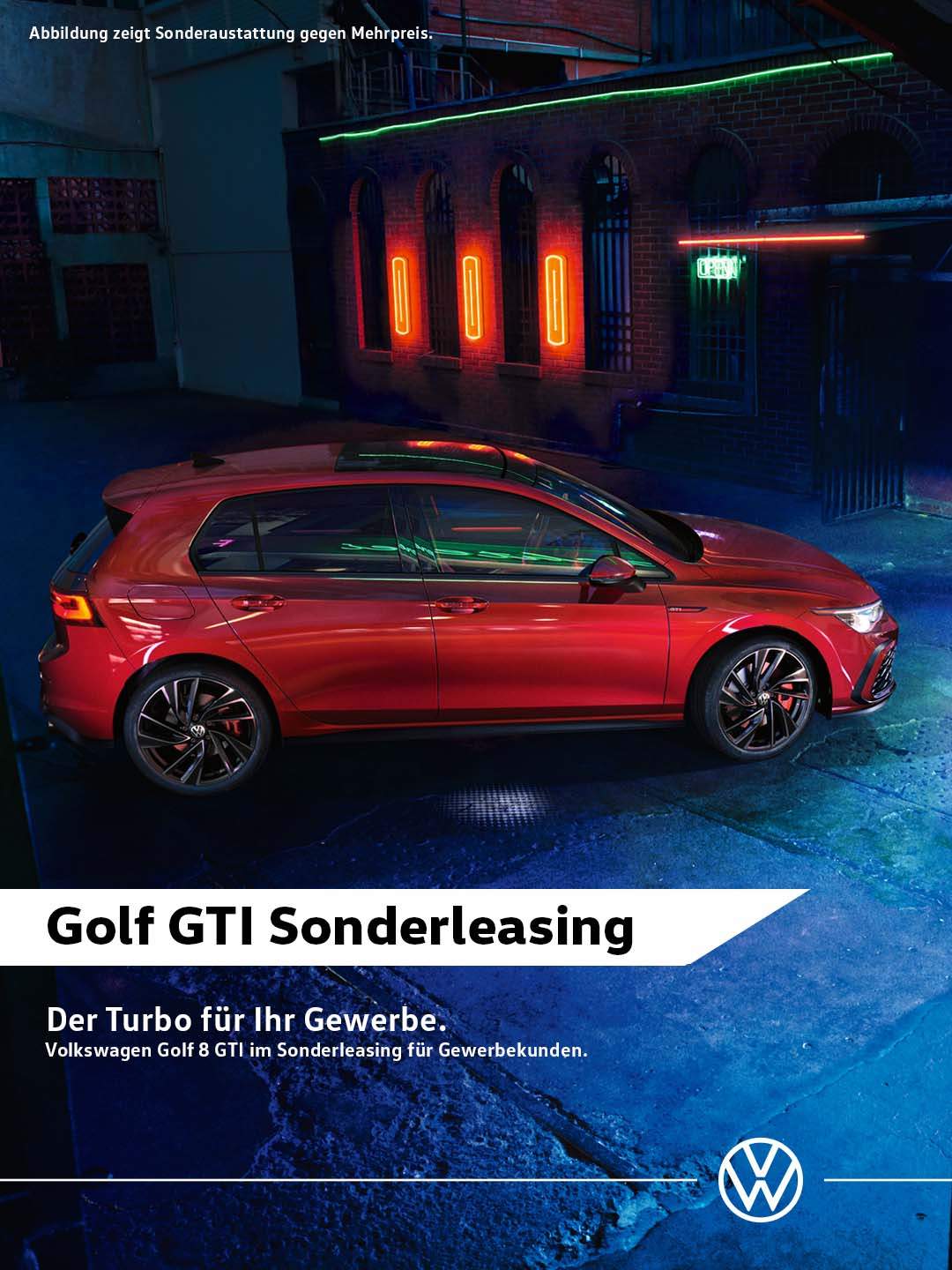 Golf 8 GTI Sonderleasing für Gewerbekunden